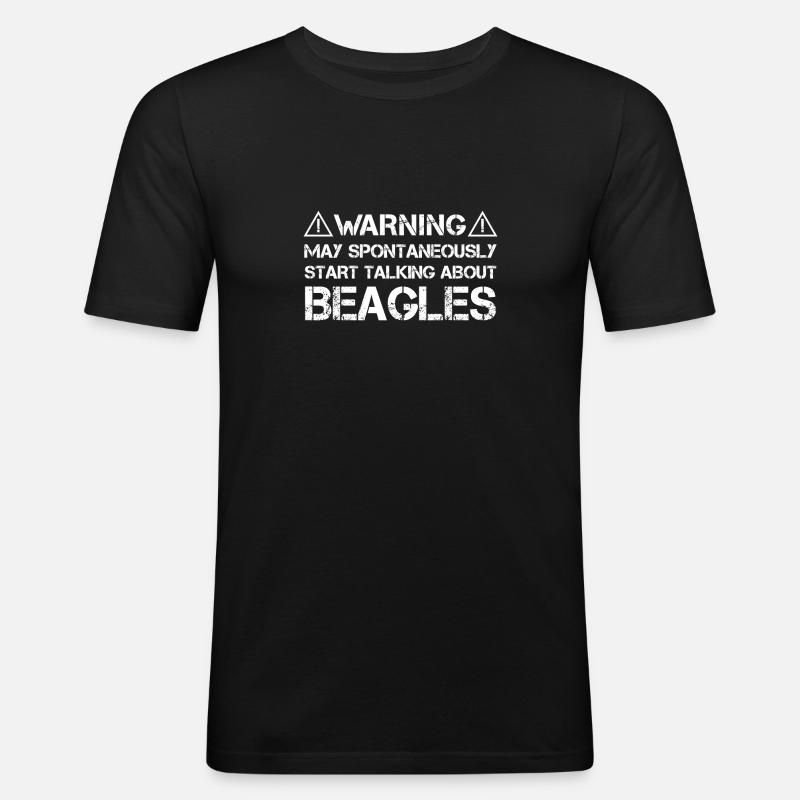 Beagle - Männer Slim Fit T-Shirt - Schwarz