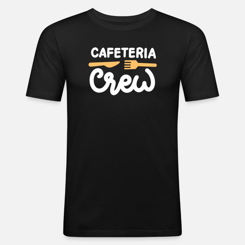 Cafeteria-Crew Schulkantine - Männer Slim Fit T-Shirt - Schwarz