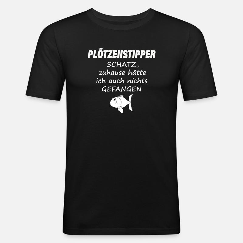 PLÖTZENSTIPPER - Männer Slim Fit T-Shirt - Schwarz