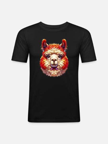 Alpaca - Men's Slim Fit T-Shirt - black