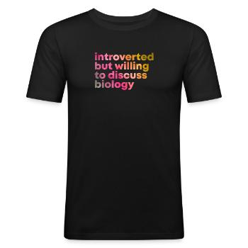 Biology - Men's Slim Fit T-Shirt - black - Front - Nik (191cm)