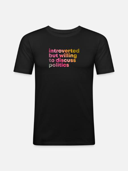 Political Political Political - Men's Slim Fit T-Shirt - black