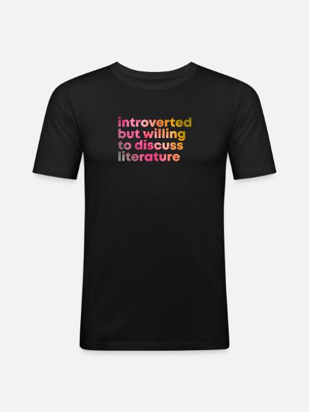 Littérature Littérature Littérature - T-shirt près du corps Homme - noir