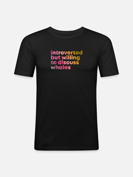 Whale - Men's Slim Fit T-Shirt - black