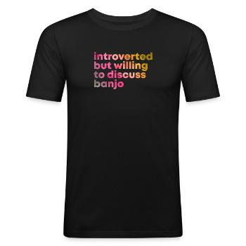banjo - T-shirt près du corps Homme - noir - Devant - Nik (191cm)