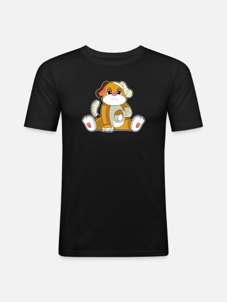 Dog Bandage - Men's Slim Fit T-Shirt - black
