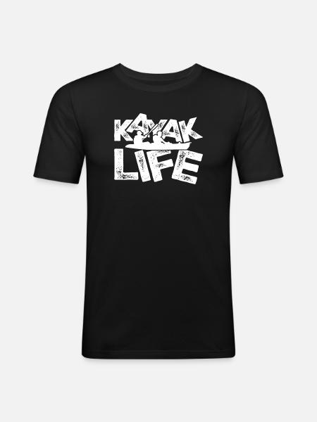 Kayak Life Duo - Men's Slim Fit T-Shirt - black