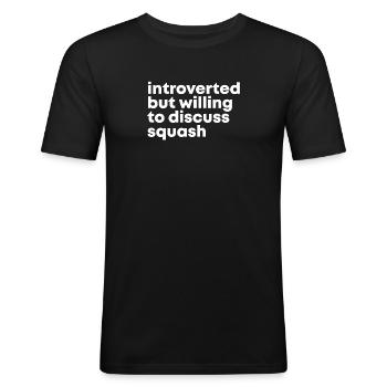 Squash - Men's Slim Fit T-Shirt - black - Front - Nik (191cm)