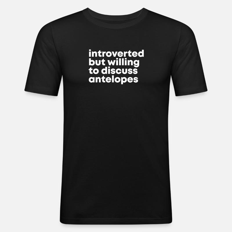 Antilope - Männer Slim Fit T-Shirt - Schwarz