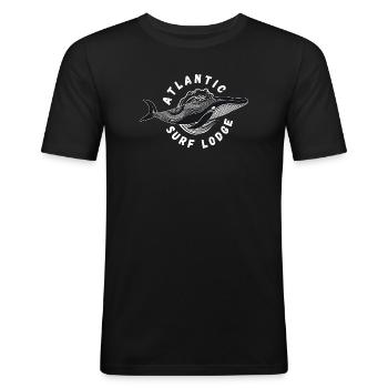 Atlantic Surf Lodge - Men's Slim Fit T-Shirt - black - Front - Nik (191cm)
