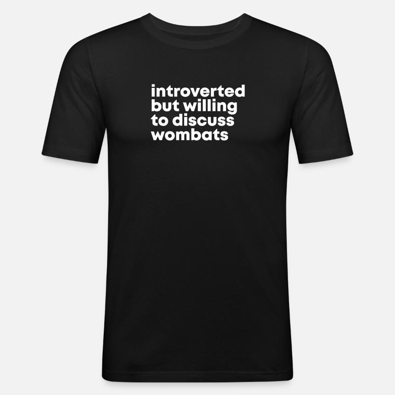 Wombat - Männer Slim Fit T-Shirt - Schwarz