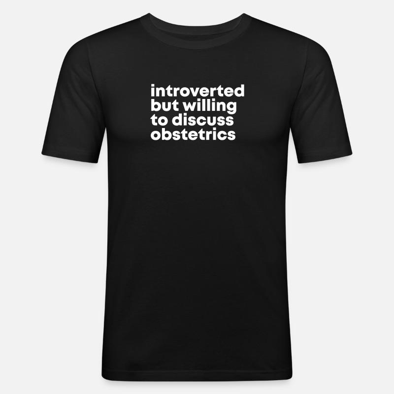 Geburtshilfe - Männer Slim Fit T-Shirt - Schwarz