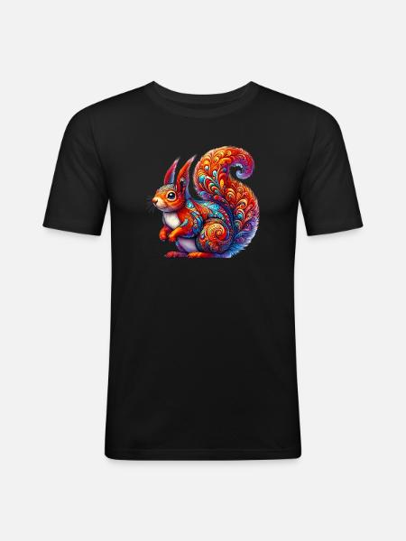 Squirrel - Men's Slim Fit T-Shirt - black