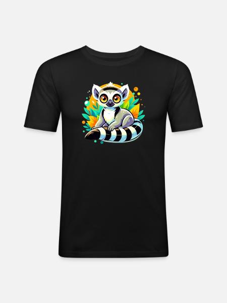Lemur - Men's Slim Fit T-Shirt - black