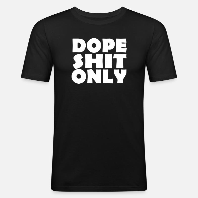 SHIT - Männer Slim Fit T-Shirt - Schwarz