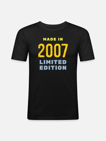 2007 - T-shirt près du corps Homme - noir