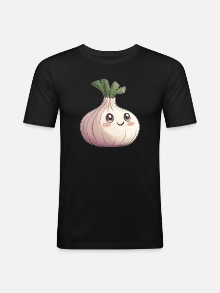 Garlic - Men's Slim Fit T-Shirt - black