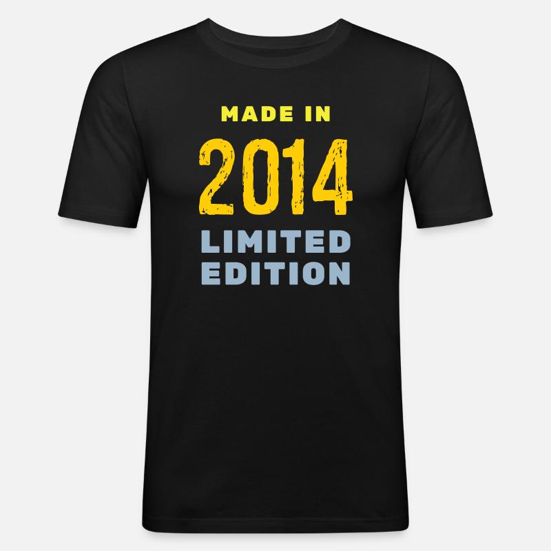 2014 - Männer Slim Fit T-Shirt - Schwarz