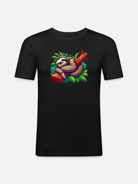 Sloth - Men's Slim Fit T-Shirt - black