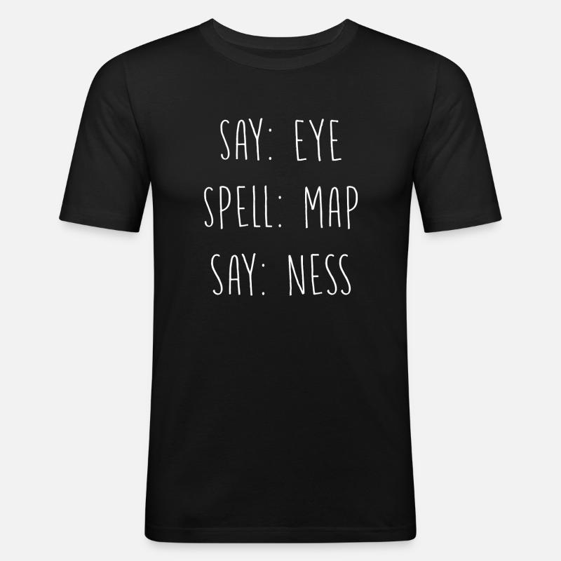 Spelling Game - Männer Slim Fit T-Shirt - Schwarz