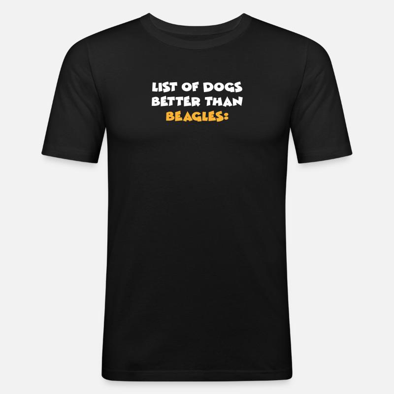 Beagle - Männer Slim Fit T-Shirt - Schwarz