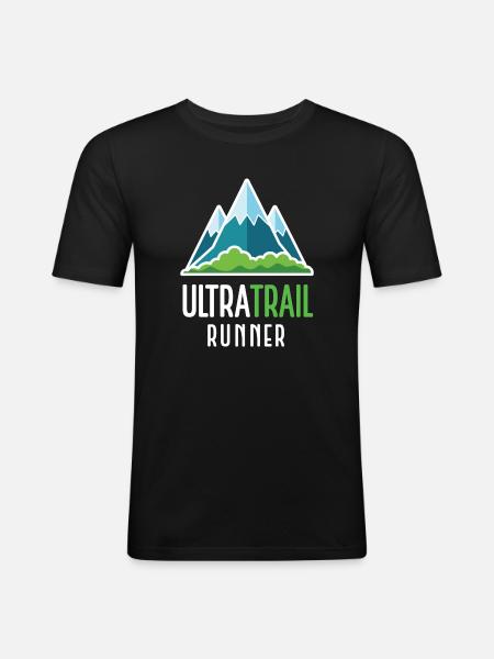Ultra Trail Runner - Men's Slim Fit T-Shirt - black