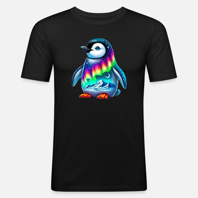 Pinguin - Männer Slim Fit T-Shirt - Schwarz