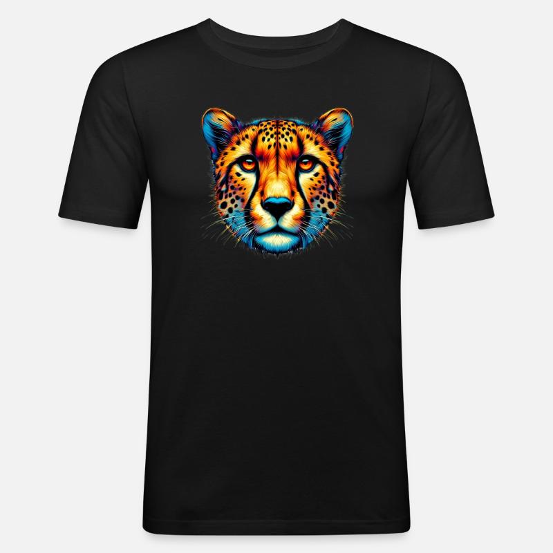 Gepard - Männer Slim Fit T-Shirt - Schwarz