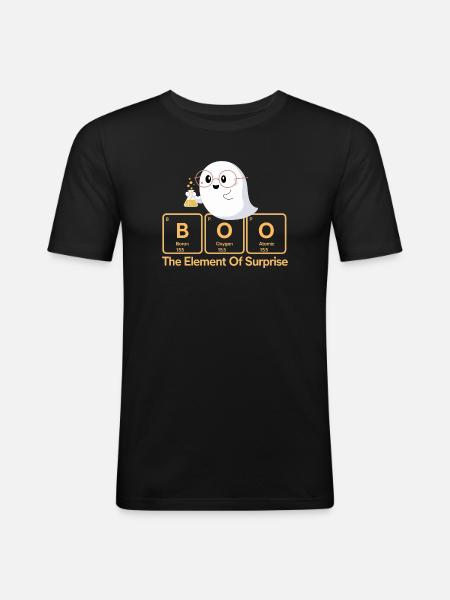 Elemental Boo Ghost Tee - Men's Slim Fit T-Shirt - black