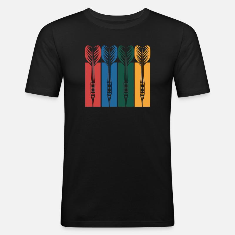 Federkiel-Quartett - Männer Slim Fit T-Shirt - Schwarz