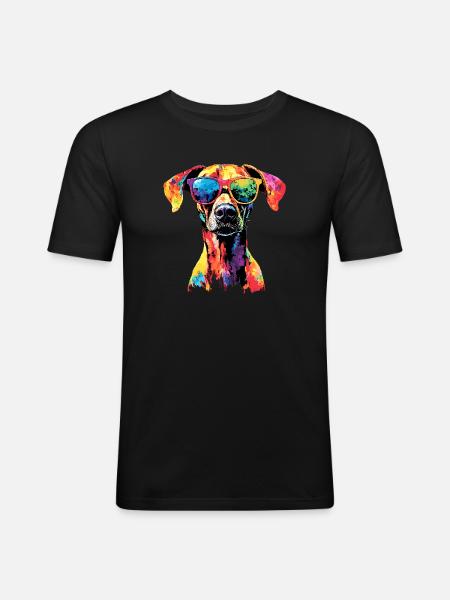 Rhodesian Ridgebackin metsästyskoirakoirat Pride Ridgeback - Miesten tyköistuva t-paita - musta