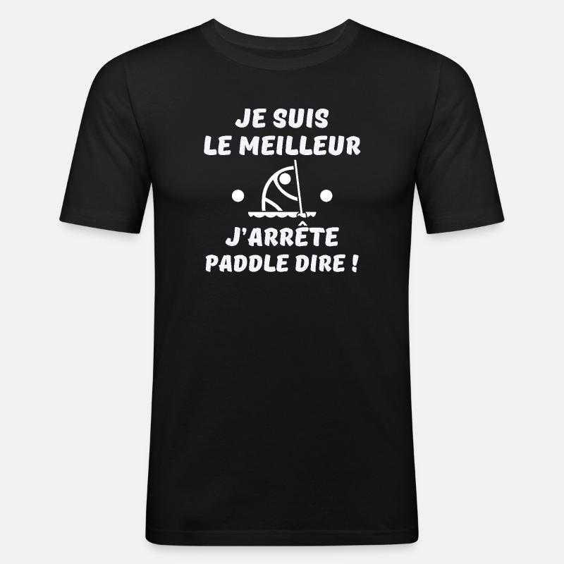paddle, paddle board, paddle - Men's Slim Fit T-Shirt - black