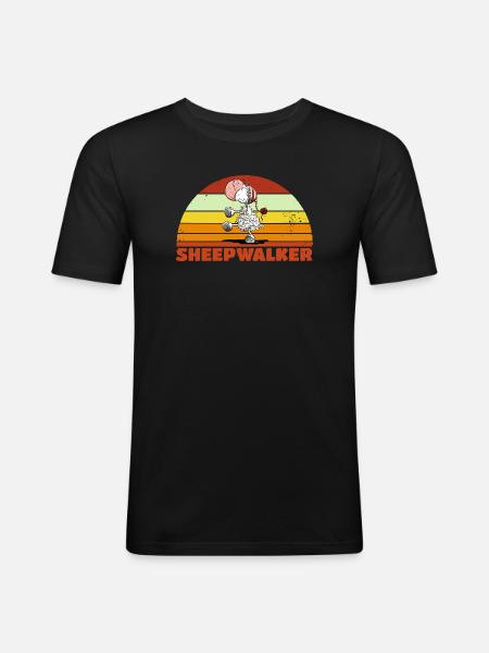 Sleepwalker Sleepwalker Sheep Pun - Men's Slim Fit T-Shirt - black