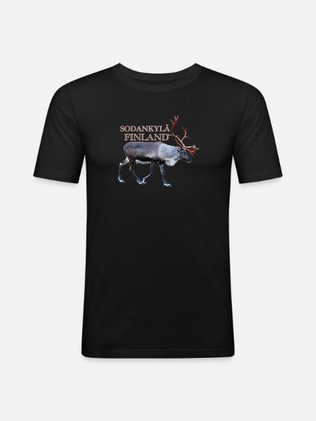 Sodankyla - T-shirt près du corps Homme - noir