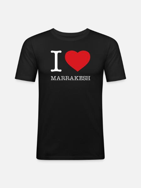 J’ADORE MARRAKECH - T-shirt près du corps Homme - noir