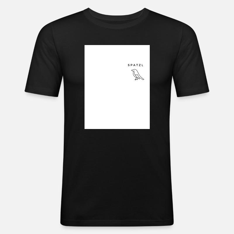 Spatzl - Männer Slim Fit T-Shirt - Schwarz