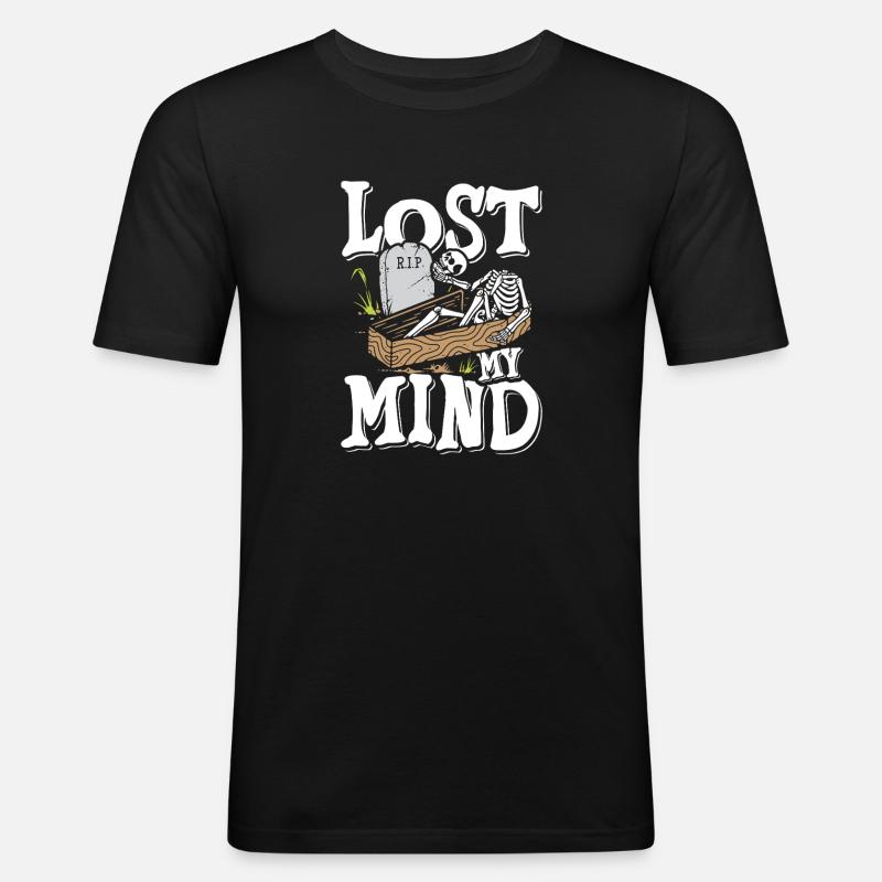 Lost my mind - Männer Slim Fit T-Shirt - Schwarz