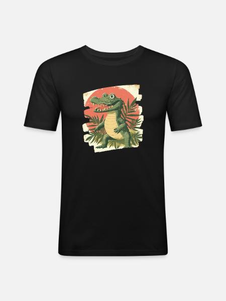 Crocodile - Men's Slim Fit T-Shirt - black