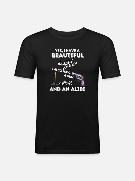 Daughter Gun Shovel Alibi - Men's Slim Fit T-Shirt - black