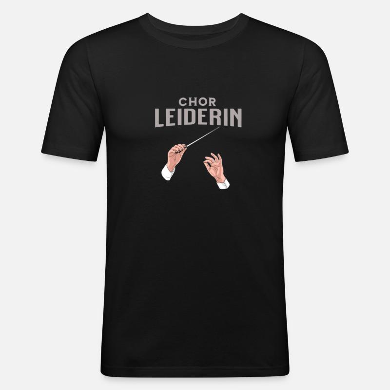 Chor Leiderin Chorleiterin Dirigentin - Männer Slim Fit T-Shirt - Schwarz