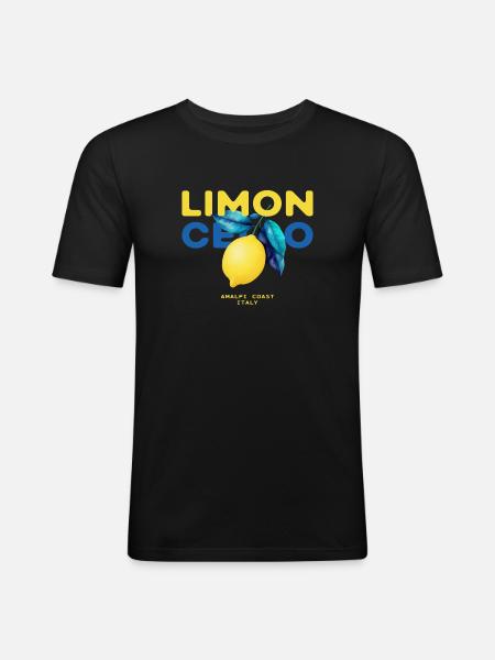 Limoncello Lemons Amalfi Italy Summer - Men's Slim Fit T-Shirt - black