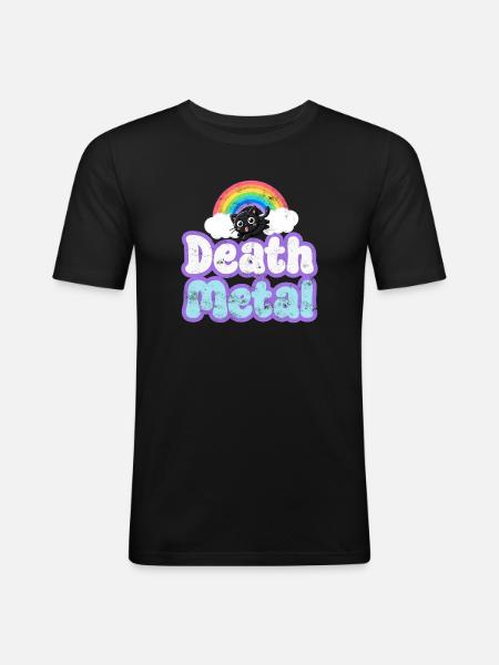 Death Metal - Männer Slim Fit T-Shirt - Schwarz