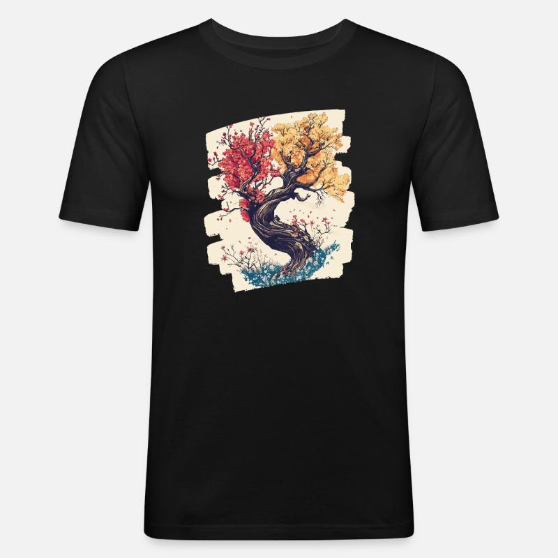 Spring Spring Beginning Flower Flowers - Men's Slim Fit T-Shirt - black