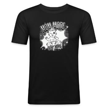 Mom Mode On – Sleep Mode Off - Men's Slim Fit T-Shirt - black - Front - Nik (191cm)
