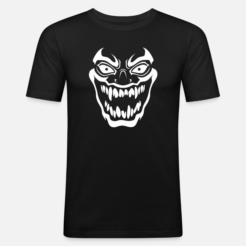 Bold Horror Maske - Männer Slim Fit T-Shirt - Schwarz