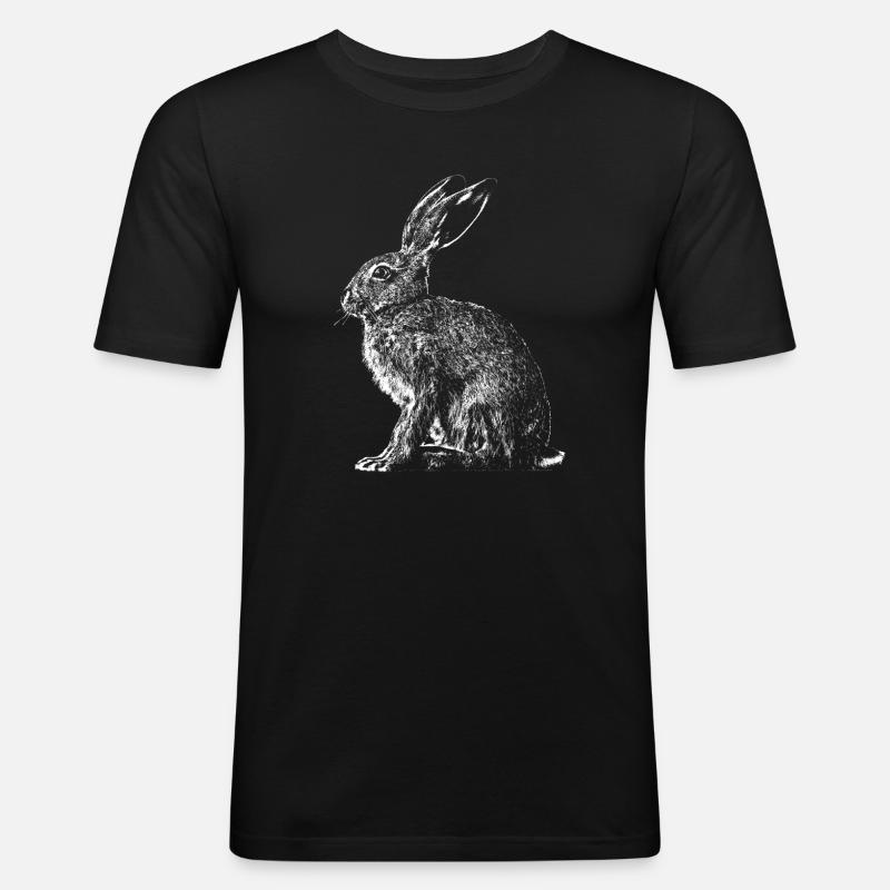 Hare / Hare / Hare / Bunny - Men's Slim Fit T-Shirt - black
