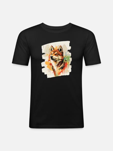 Shiba Inu - Men's Slim Fit T-Shirt - black