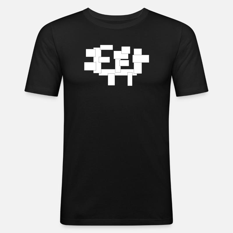 Rechtecke sind einfach Quadrate in Komposition - Männer Slim Fit T-Shirt - Schwarz