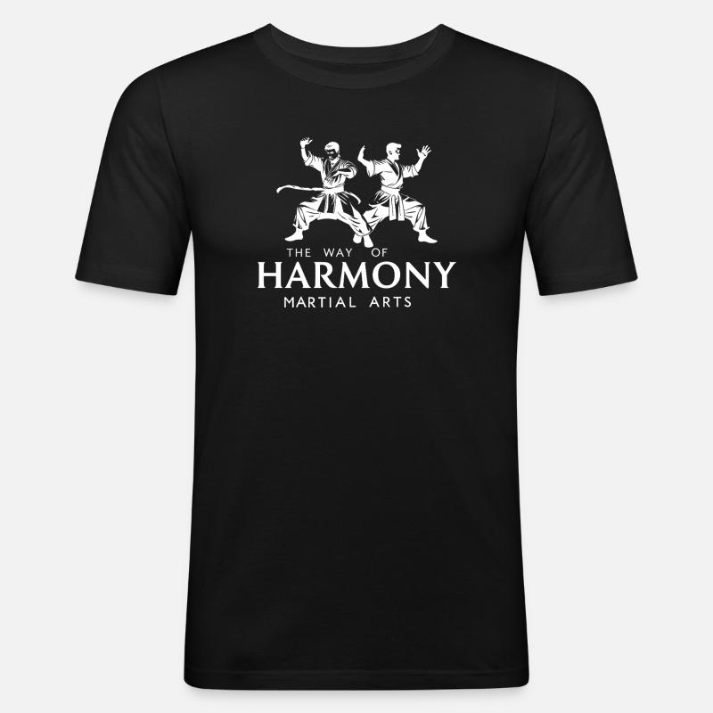 Kampfkunst - Männer Slim Fit T-Shirt - Schwarz
