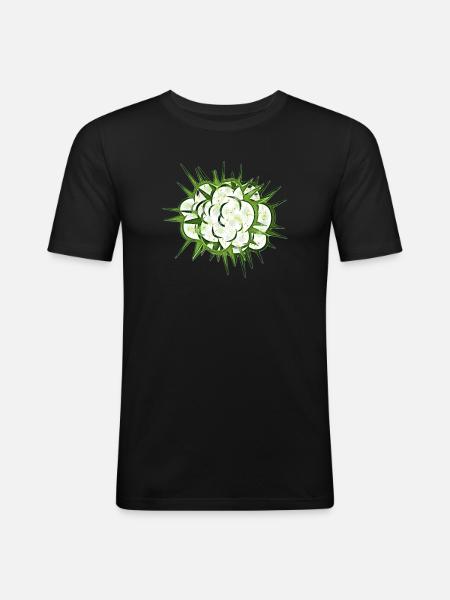Wolken-Blitz - Männer Slim Fit T-Shirt - Schwarz